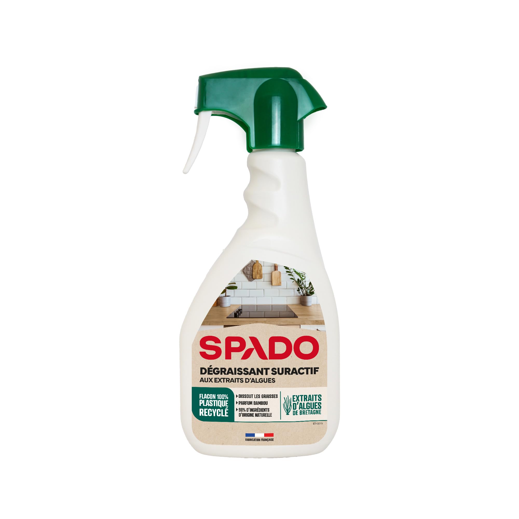 SPADO - Efface Tout - Produit Nettoyant pour Salissures Fortes (Toutes Surfaces Lavables) - Formule Sans Ammoniaque - Fabrication Française - Flacon Spray 250 ml